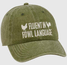 Load image into Gallery viewer, Embroidered Fluent in Fowl Language Cap