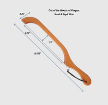 Load image into Gallery viewer, Walnut finish Bread and Bagel Slicer (Left &amp; Right Handed)