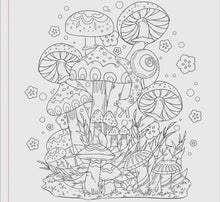 Load image into Gallery viewer, Mushroom Adult Coloring Book