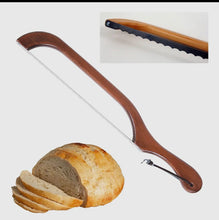 Load image into Gallery viewer, Walnut finish Bread and Bagel Slicer (Left &amp; Right Handed)